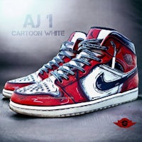 nike air jordan 1 cartoon white