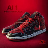 nike air jordan 1 cartoon black